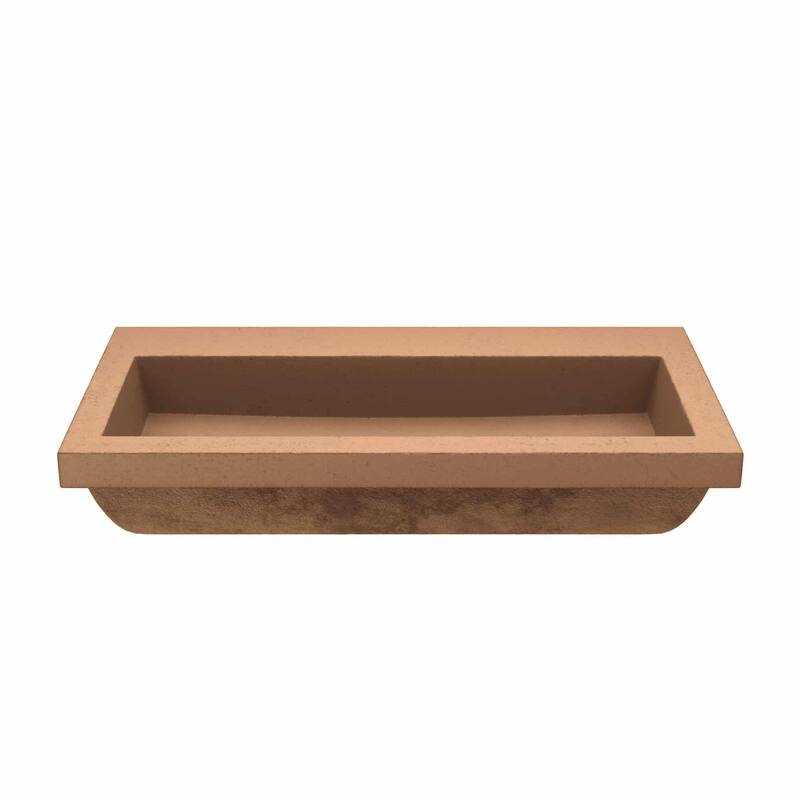 36" NativeStone Trough Drop-in Rectangular Bathroom Sink - 36" x 19" x 5"