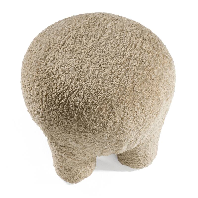 Divani Casa Trevor Modern Tan Fabric Ottoman