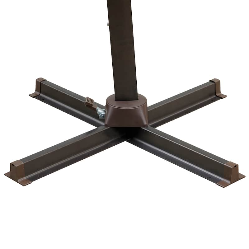 Deluxe 10' x 10' Outdoor Square Double Top Cantilever Umbrella, Base Not Included