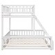 preview thumbnail 5 of 22, Twin XL over Queen Bunk Bed with Ladder and Guardrails w/Wooden Slat Support, Detachable Design, Bedroom Bunkbed for Teens, Kids