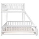 preview thumbnail 7 of 10, White Twin XL Over Queen Bunk Bed, Pine Wood Detachable Bed Frames