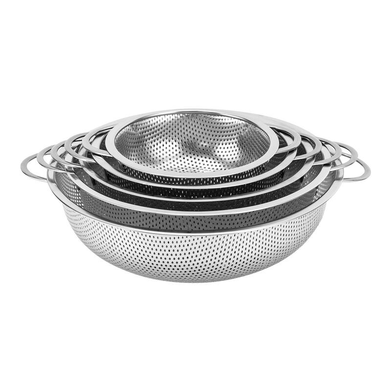 5Piece Stainless Steel Colander Set with Handles On Sale Bed Bath