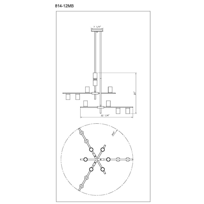 Calumet 12 Light Chandelier - 44