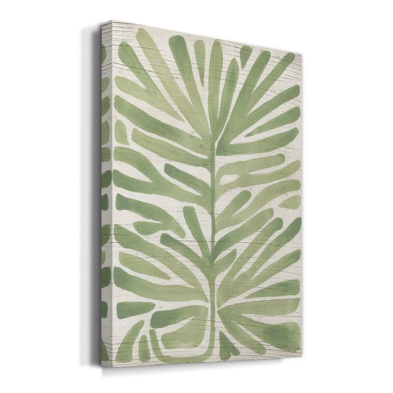 Driftwood Palm Leaf IV Premium Gallery Wrapped Canvas - Ready to Hang