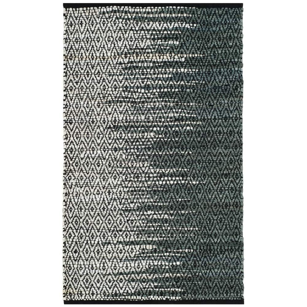 SAFAVIEH Handmade Vintage Boho Leather Denita Modern Stripe Leather