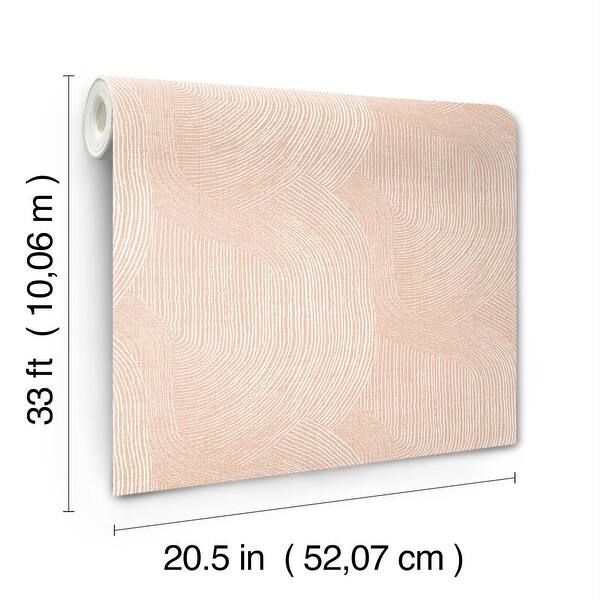 A-Street Prints Folly Blush Zen Swirls Wallpaper