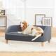 Rectangle Pet Sofa Bed With Movable Cushion - 37inch - Grey