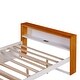 preview thumbnail 10 of 18, Full Size Platform Bed with Trundle, Storage Headboards and USB Charging Design