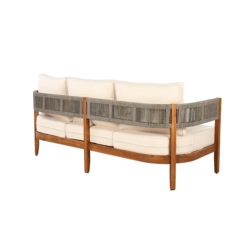 Christopher Knight Home - Calderwood Acacia Wood 5-Piece Outdoor Chat Set