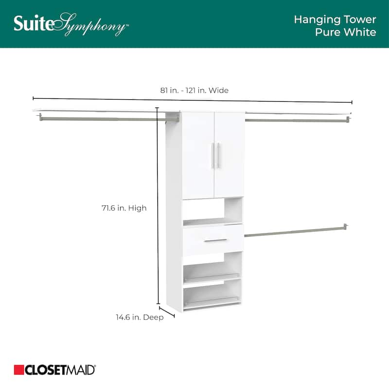ClosetMaid SuiteSymphony Modern 1-Drawer Hanging Closet System