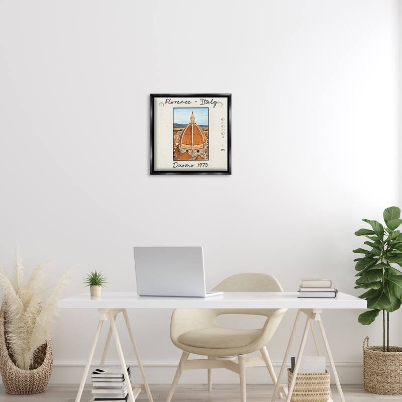 Stupell Florence Italy Travel View Framed Floater Canvas Wall Art Design By Val Rhodes