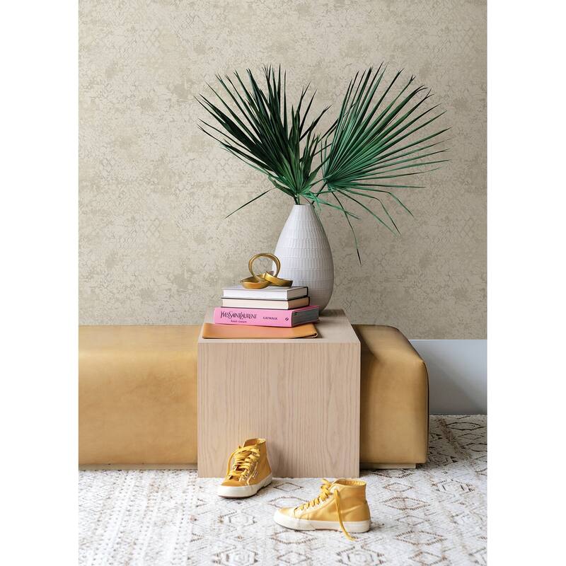 A-Street Prints Zilarra Pearl Abstract Snakeskin Wallpaper