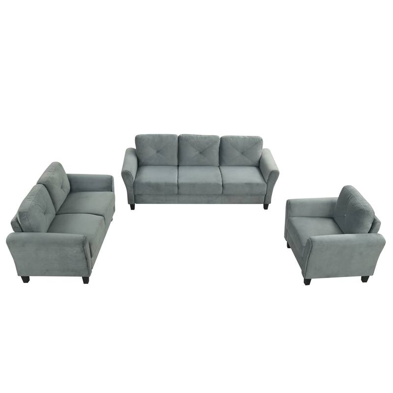 Roomfitters Comfortable Modern Sectional Sofa Couch Set 1+2+3 for Living Room, Bedroom or Office