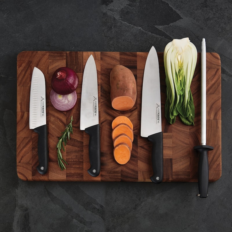 CatCora Chef Knife, Professional 8-Inch German Steel Blade, Ergonomic Soft-Grip Handle, NSF-Certified Kitchen Knife - Aluminum