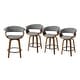 preview thumbnail 122 of 167, Glitzhome Set of 2 or 4 Modern Counter & Bar Height Wooden Swivel Bar Stools