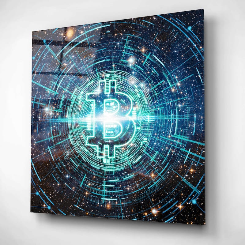 Epic Art 'Cyber Bitcoin', Acrylic Glass Wall Art