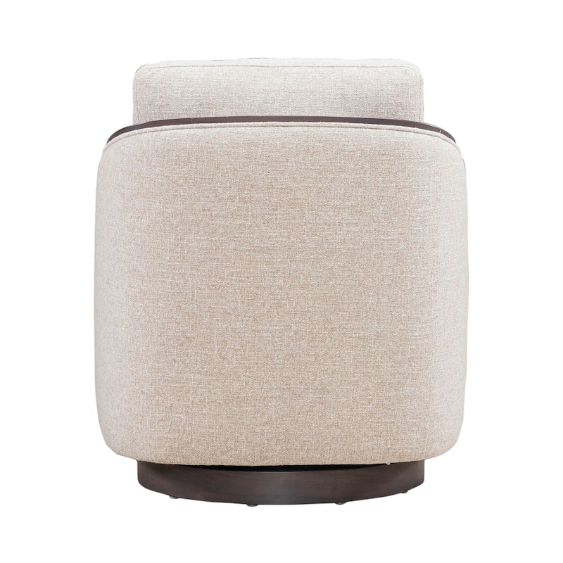 Liberty Furniture Nora Upholstered Swivel Accent Chair -Light Brown, Dark Brown - Width 32" x Depth 35" x Height 32"