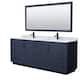Option Dark Blue, Black Trim, White Carrara Marble Top