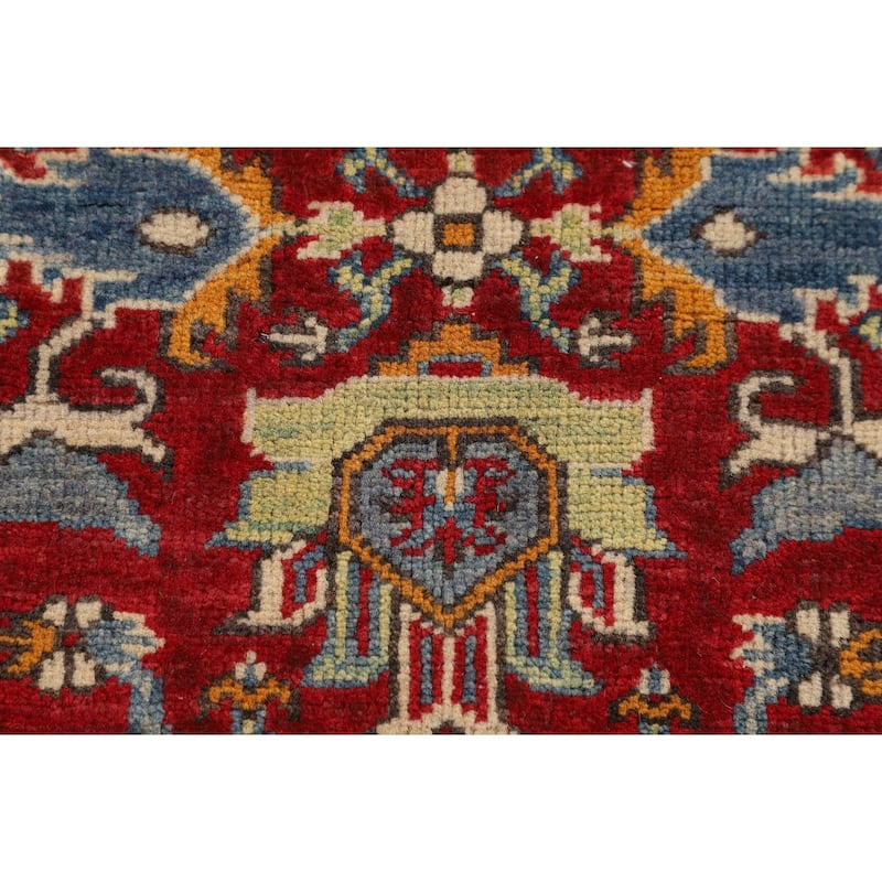 Red Kazak Oriental Foyer Rug Handmade Traditional Wool Carpet - 2'11" x 4'0"