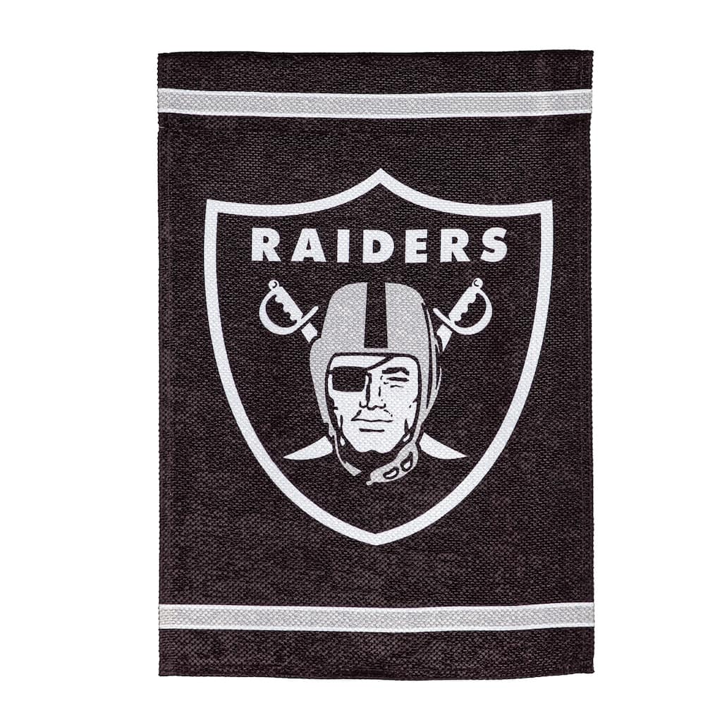 Embossed Suede Flag, House Size, Las Vegas Raiders