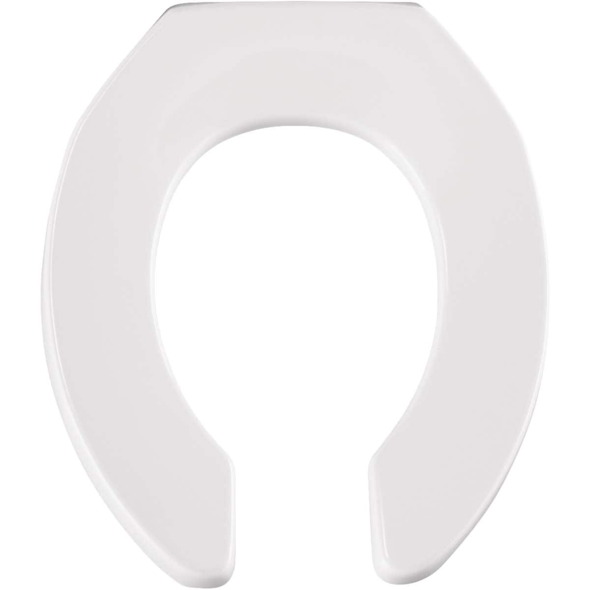 Bemis Round Commercial Plastic Open Front Toilet Seat Less Cover with