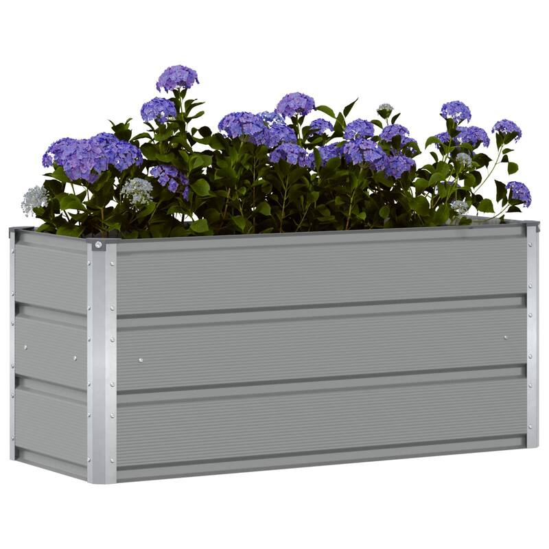 vidaXL Planter in Steel - 39.37 x 15.75 x 17.72"