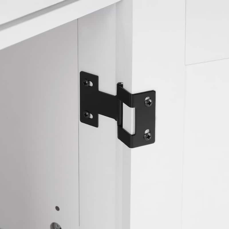 Homy Casa Herringbone Accent Cabinet, Adjustable Shelf, Living Sideboard