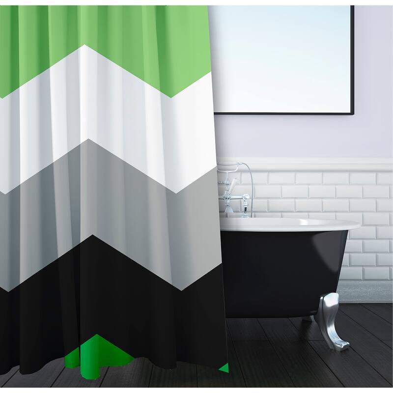 Inclusive Pride Flag Durable Poly Shower Curtain