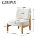 preview thumbnail 23 of 52, Modern Teddy Slipper Chair Armless Lounge Sofa