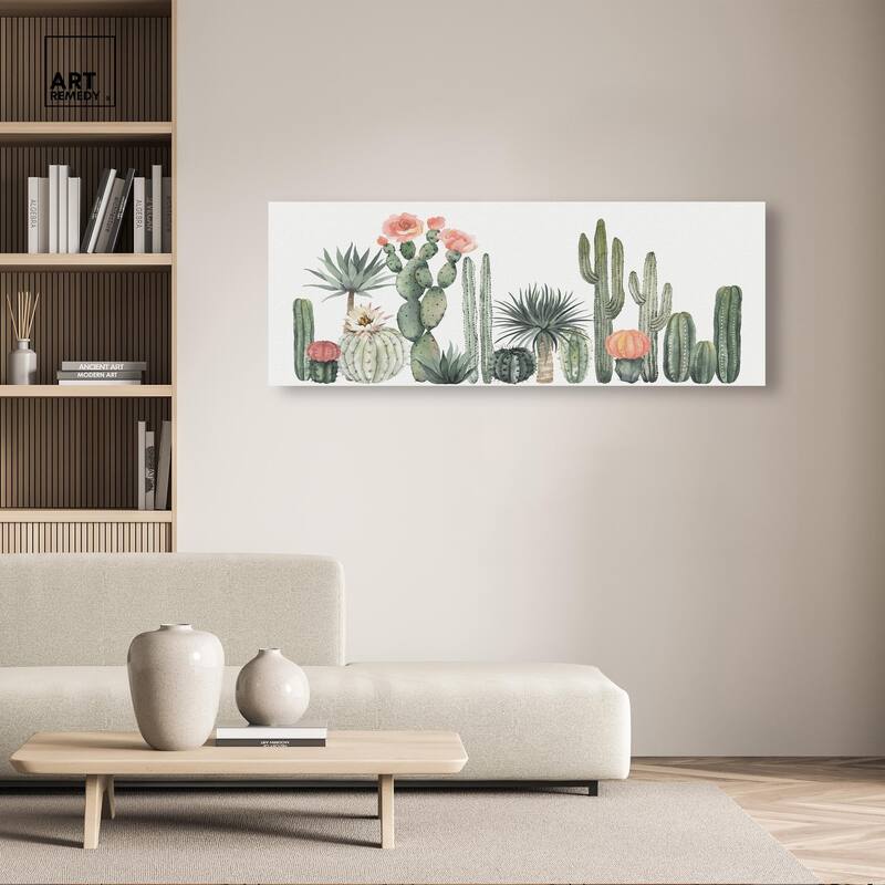 Cactus Over Doors Panoramic Canvas by Art Remedy, Gallery Wrapped