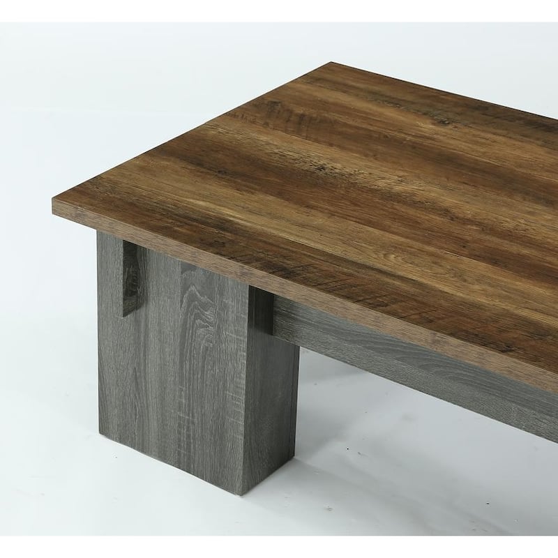 55-Inch Farmhouse Rectangle Coffee Table for Living Room