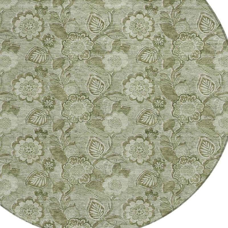 HomeRoots Floral Transitional Rectangle Outdoor Rug