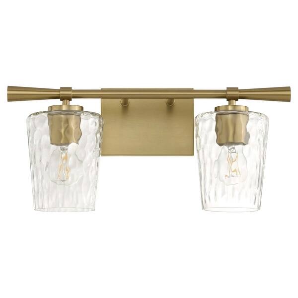 slide 2 of 10, Quorum International 5204-2 Cassini 2 Light 19" Wide Vanity Light Aged Brass