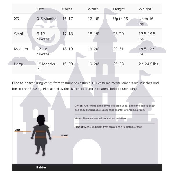 halloween costumes size 18 months