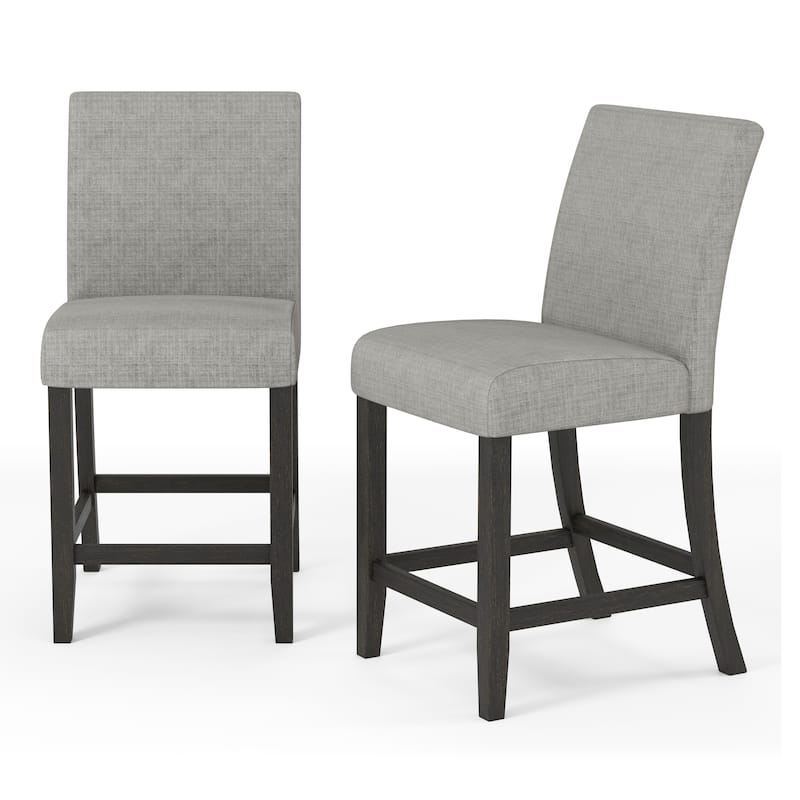 Shap Rustic Linen Counter Height Chairs (Set of 2) by Furniture of America