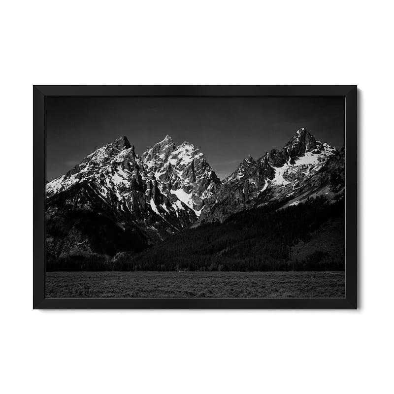 Grand Teton XI Premium Framed Poster by Ansel Adams - Black - 32x24x1