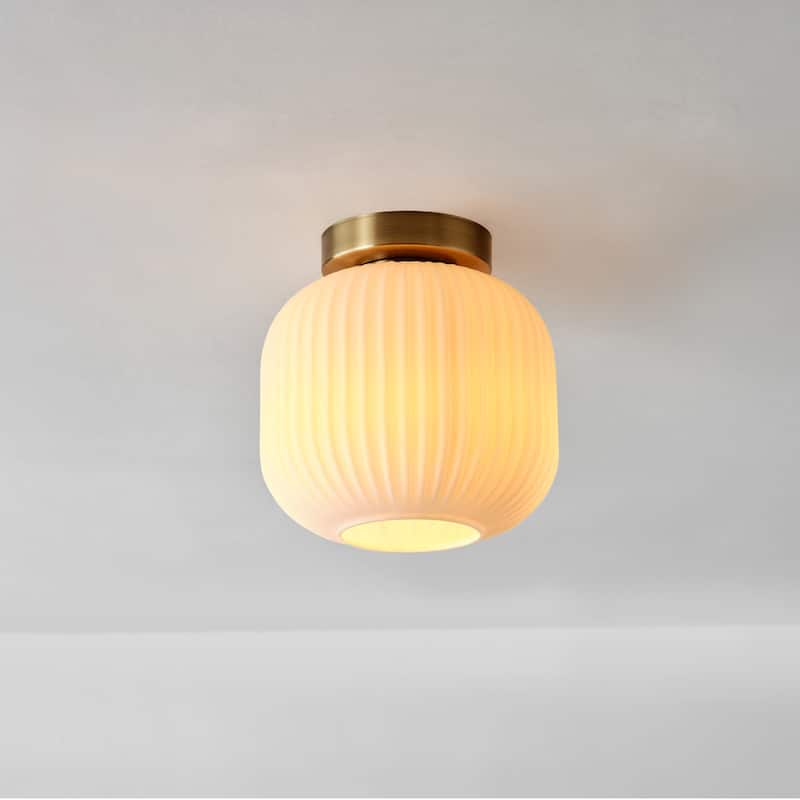 Globe Electric 91005472 Lily 8" Wide Semi-Flush Ceiling Fixture with