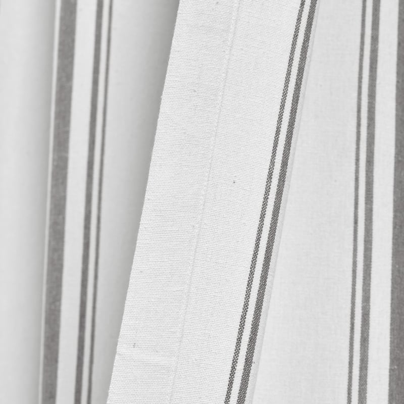 Lush Decor Farmhouse Stripe Yarn Dyed Cotton Window Curtain Panel Pair