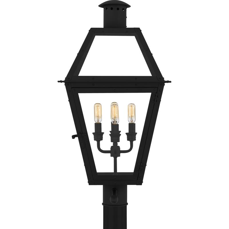 Rue De Royal 4-Light Earth Black Outdoor Post Lantern