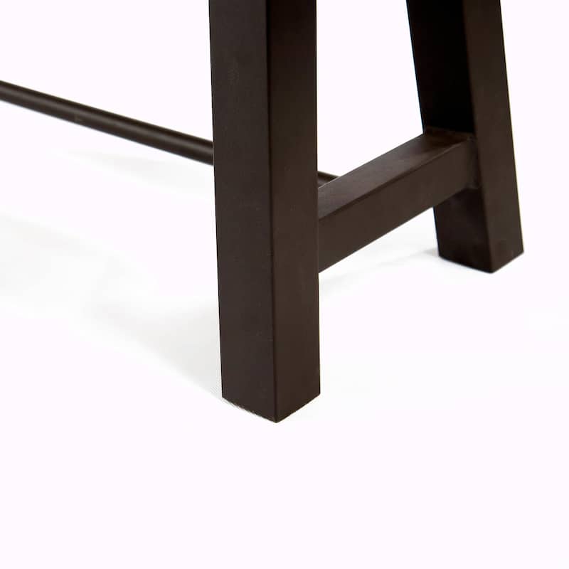 Acacia Wood Slat-Panel Bench with Powder-Coated Iron Frame
