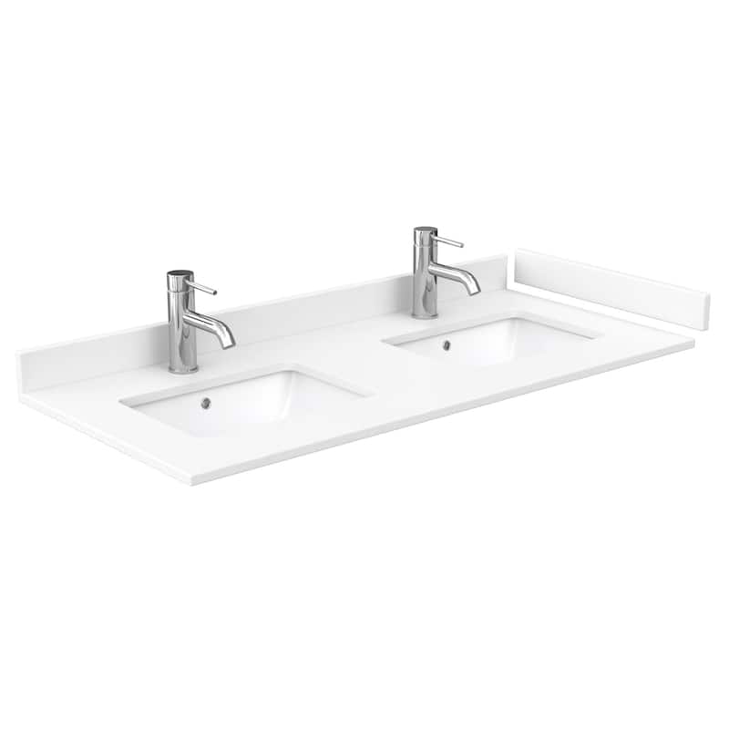 Wyndham Collection WCFVCA148DTOPUNS 48" Cultured Marble Vanity Top - White Cultured Marble