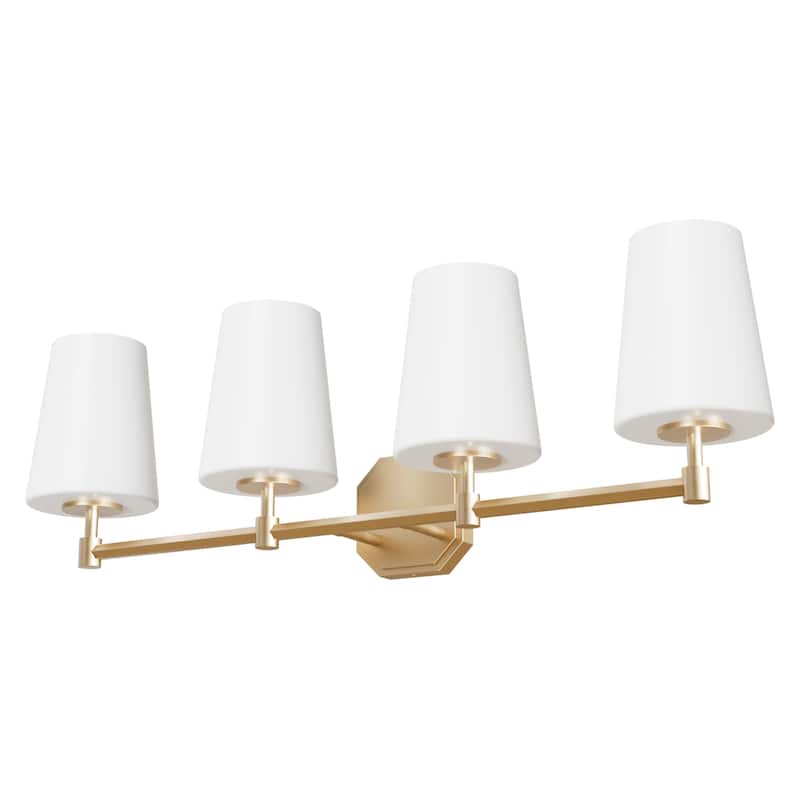 Hunter Nolita Vanity Wall Light - Bathroom - Contemporary, Transitional - White Glass Shades - Damp Rated!