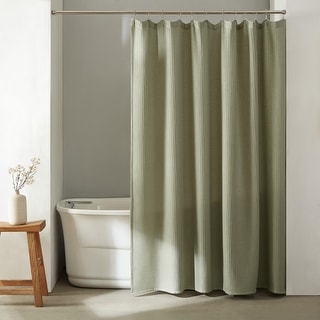 Calvin Klein Waffle Solid Shower Curtain