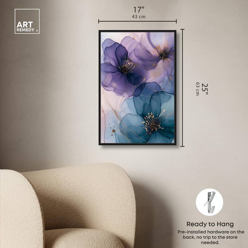 Gilded Cyanescence II Canvas by Art Remedy