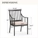 preview thumbnail 18 of 37, MAISON ARTS 7 Pieces Patio Dining Set Steel Panel Table & 6 Dining Arm Chairs