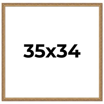 35x34 Frame Red Solid Wood Picture Frame Width 1.75 Inches | Interior Frame Depth 1 13/16 Inches