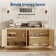 preview thumbnail 7 of 16, Garvee 70.8" Mid-Century Modern Sideboard Buffet Cabinet with 4 Wood Doors and Modular Storage