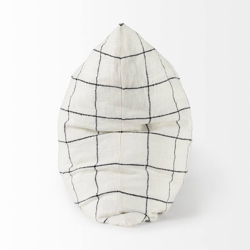 White and Black Grid Accent Pillow Cover