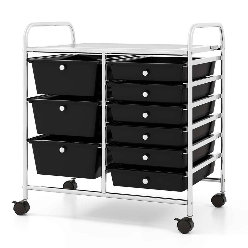 9 Drawer Rolling Storage Cart Mobile Drawer Carts Utility Cart