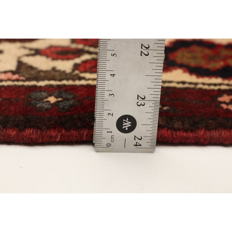 ECARPETGALLERY Hand-knotted Andelz Red Wool Rug - 3'7 x 10'4